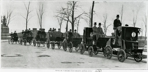American Electrical Cars in Paris, c.1900